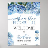 Something Blue Hydrangea Welcome Bridal Shower  Poster (Vorne)