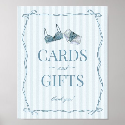 Something Blue Lingerie Bachelorette Cards & Gifts Poster (Vorne)