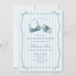 Something Blue Lingerie Lace Bachelorette Party Einladung