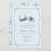 Something Blue Lingerie Lace Lingerie Shower Einladung (Vorne/Hinten)