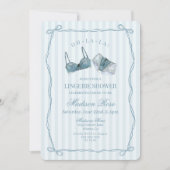 Something Blue Lingerie Lace Lingerie Shower Einladung (Vorderseite)
