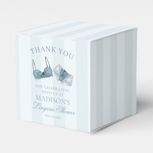 Something Blue Lingerie Shower Bridal Dessert Geschenkschachtel (Vorderseite)