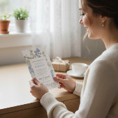 Something Blue Maid of Honor Wedding Proposal Card Dankeskarte