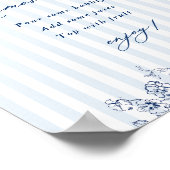 Something Blue Mimosa Bar Sign Bridal Shower Party Poster (Ecke)