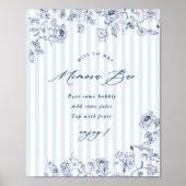 Something Blue Mimosa Bar Sign Bridal Shower Party Poster (Vorne)