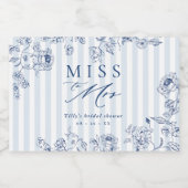 Something Blue Mini Bottle Labels Bridal Shower Schaumweinetikett (Einzelnes Label)