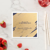 Something Blue Navy and Gold Napkins Serviette (Beispiel)
