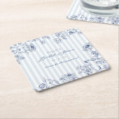 Something Blue Paper Coasters Bridal Shower Decor Rechteckiger Pappuntersetzer (angewinkelt)