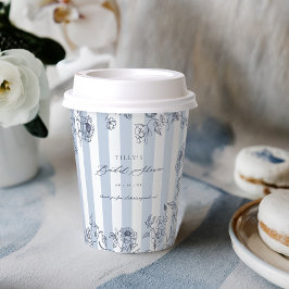 Something Blue Paper Cup Bridal Shower Table Decor Pappbecher