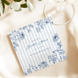 Something Blue Paper Napkins Bridal Shower Party Serviette