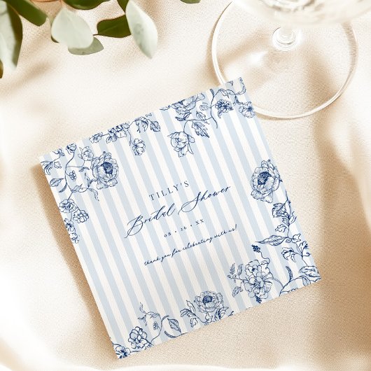 Something Blue Paper Napkins Bridal Shower Party Serviette