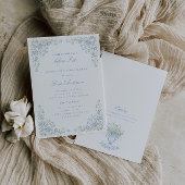 Something Blue Preppy Floral Bridal Shower Einladung