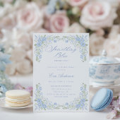 Something Blue Preppy Floral Bridal Shower Einladung