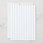 Something Blue Stripe Bridal Shower Invitation Einladung (Rückseite)