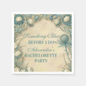 Something Blue Thistle Junggesellinnenabschied Serviette (Vorderseite)