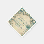 Something Blue Thistle Junggesellinnenabschied Serviette (Ecke)