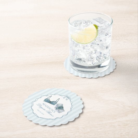 Something Blue Wäsche Brautdusche Spitze Junggesel Untersetzer (Vor Ort)