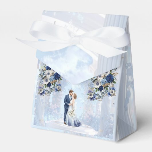 Something Blue Wedding Favor Box Geschenkschachtel (Vorderseite)