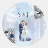 Something Blue Wedding Favor Sticker (Vorderseite)