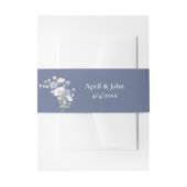 Something Blue Wedding Invitation Belly Band (Vorderseite Beispiel)