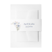 Something Blue Wedding Invitation Belly Band (Vorderseite Beispiel)