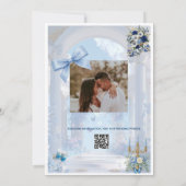 Something Blue Wedding Invitation Card Einladung (Rückseite)