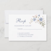 Something Blue Wedding RSVP card (Vorderseite)