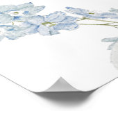 Something Blue Wedding Shower Seating Chart Poster (Ecke)