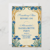 Something Blue Wildflower Bachelorette Party Einladung (Vorderseite)