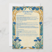 Something Blue Wildflower Bachelorette Party Einladung (Rückseite)