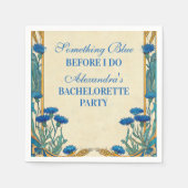 Something Blue Wildflower Bachelorette Party Serviette (Vorderseite)