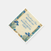 Something Blue Wildflower Bachelorette Party Serviette (Ecke)