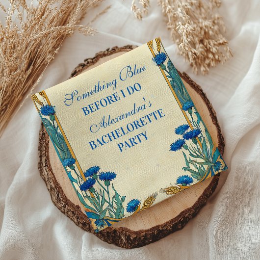Something Blue Wildflower Bachelorette Party Serviette