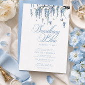 Something Blue Wildflower Bouquet Bridal Shower Einladung