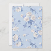 Something Blue Wildflower Bouquet Bridal Shower  Einladung (Rückseite)