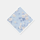 Something Blue Wildflower Bouquet Bridal Shower  Serviette (Ecke)