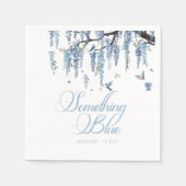 Something Blue Wildflower Bouquet Bridal Shower  Serviette (Vorderseite)