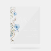 Something Blue Wildflower Bridal Shower Acrylschild (Vorderseite)