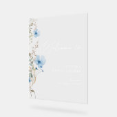 Something Blue Wildflower Bridal Shower Acrylschild (Winkel)