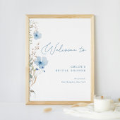 Something Blue Wildflower Bridal Shower Einladung