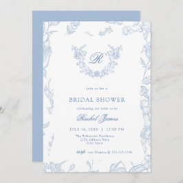 Something Blue Wildflower Bridal Shower Invitation Einladung