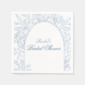 Something Blue Wildflower Bridal Shower Invitation Serviette (Vorderseite)