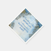 Something Blue Winter Floral Junggesellinnenabschi Serviette (Ecke)
