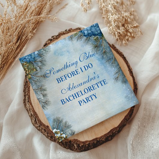 Something Blue Winter Floral Junggesellinnenabschi Serviette