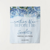 Something Elegant Blue Hydrangea Bridal Shower  Wandteppich (Vorderseite)