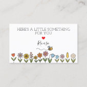 Something for You Bee on Flowers Personalized Gift Visitenkarte (Vorderseite)