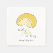 Something Gouda On Way Cheese Wheel Baby Shower Serviette (Vorderseite)
