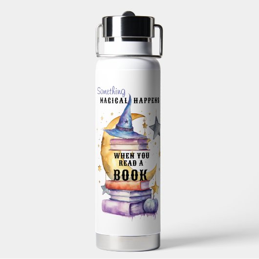 Something Magical Happens When You Read A Book  Trinkflasche (Hinten)