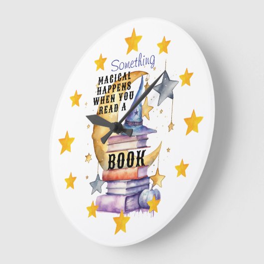 Something Magical Happens When You Read Große Wanduhr (Winkel)