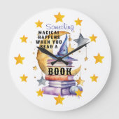Something Magical Happens When You Read Große Wanduhr (Vorderseite)